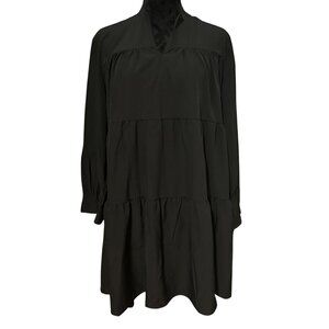 This & That Dress Womens M Black Long Sleeve Cottagecore Boho Chic Casual Tunic